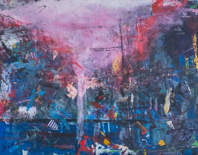 Dreamy Life in City, New York — painting by Kushal Bastakoti