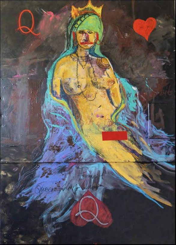 Beauty of Women, Poker Queen — painting by Kushal Bastakoti