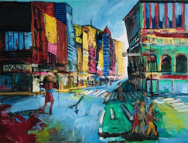 San Francisco, Pier 39 Walk — painting by Kushal Bastakoti